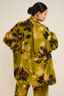 St Barts Shirt - Chartreuse Floral