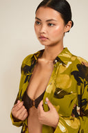St Barts Shirt - Chartreuse Floral