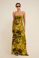 St Tropez Dress - Chartreuse Floral