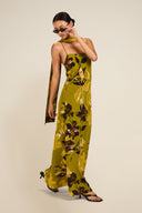 St Tropez Dress - Chartreuse Floral
