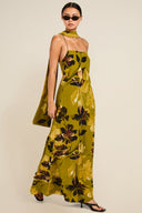 St Tropez Dress - Chartreuse Floral