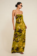 St Tropez Dress - Chartreuse Floral