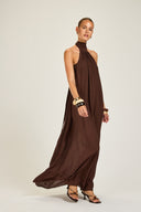 Menorca Dress - Espresso Crinkle