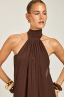 Menorca Dress - Espresso Crinkle