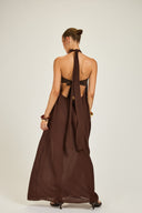 Menorca Dress - Espresso Crinkle