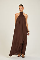 Menorca Dress - Espresso Crinkle