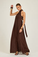Menorca Dress - Espresso Crinkle