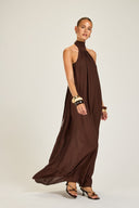 Menorca Dress - Espresso Crinkle