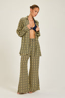 St Barts Shirt - Navy/Gold Link Print