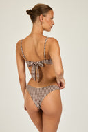 Cabo Verde Bottom - Espresso/Ivory Gingham