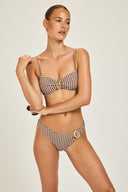 Cabo Verde Bottom - Espresso/Ivory Gingham