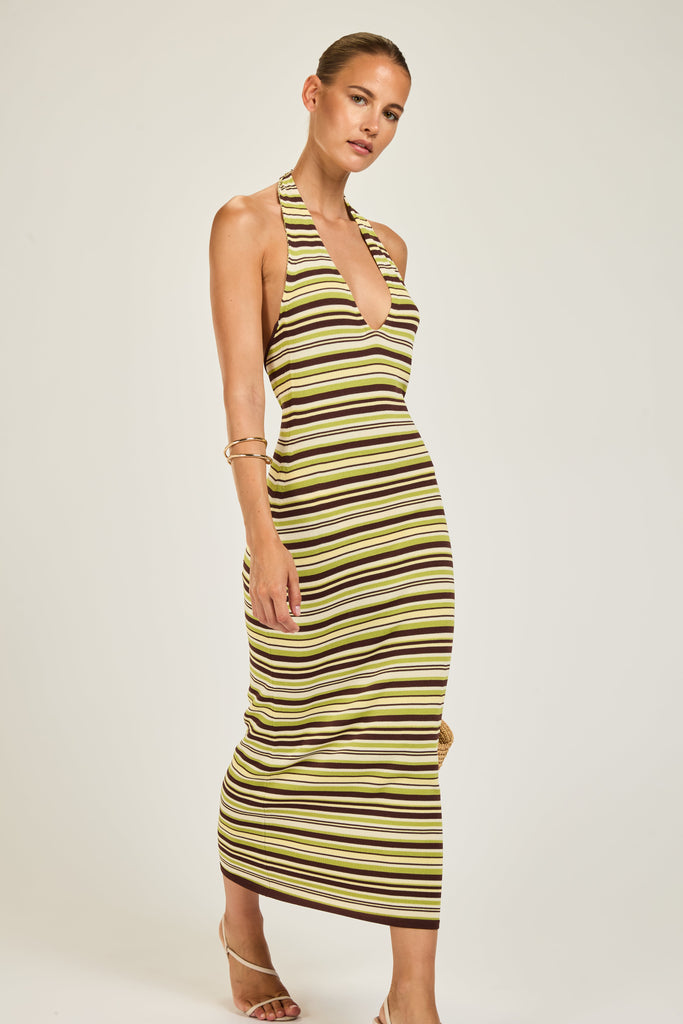 Cape Town Crochet Dress 70s Stripe