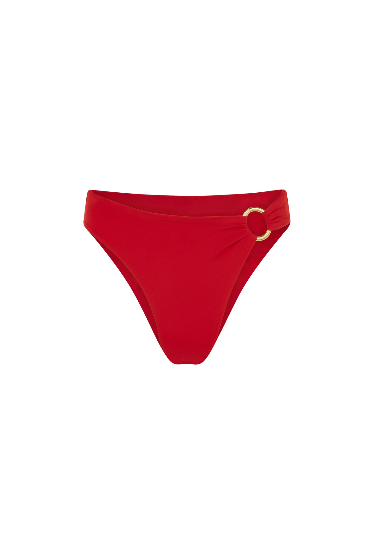 Acapulco High Waist Cheeky Bikini Bottom - Red – AWAY THAT DAY