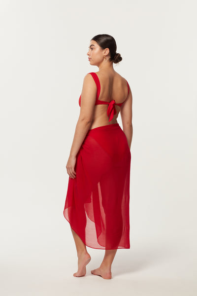 Santorini Sarong - Red